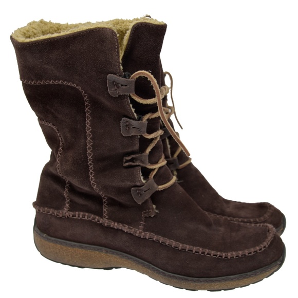 *TIMBERLAND Sz 9M Brown Suede Leather Lace Up Boot - Picture 1 of 6